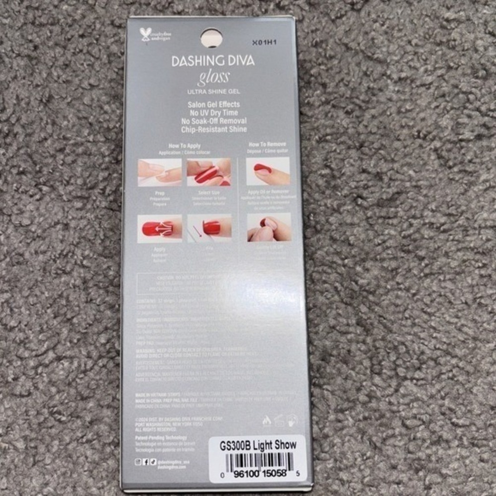 #1 Best Seller Dashing Diva Gloss Ultra Shine Gel 32 Gel Nail Strips Light show - Picture 2 of 2